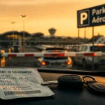 Ticket de stationnement devant le biarritz pays basque airport