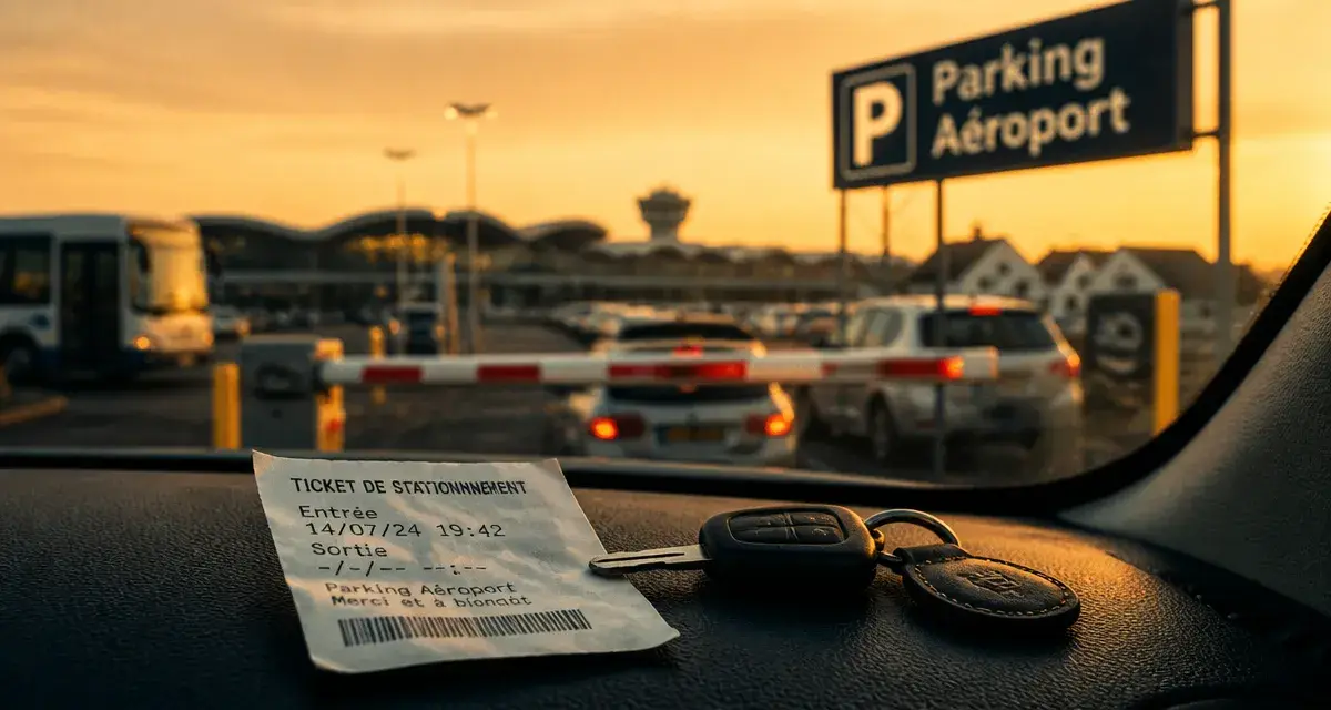 Ticket de stationnement devant le biarritz pays basque airport