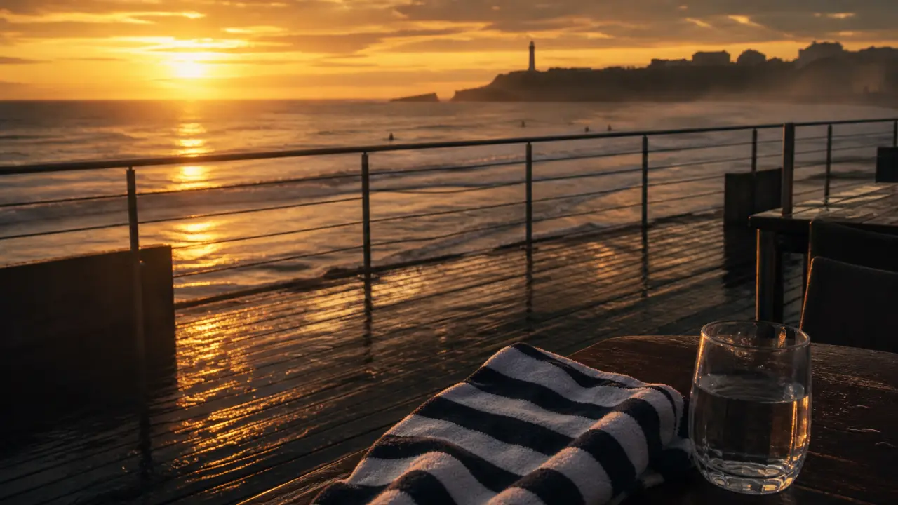 Chambre d amour a anglet, promenade avec falaises et horizon Atlantique