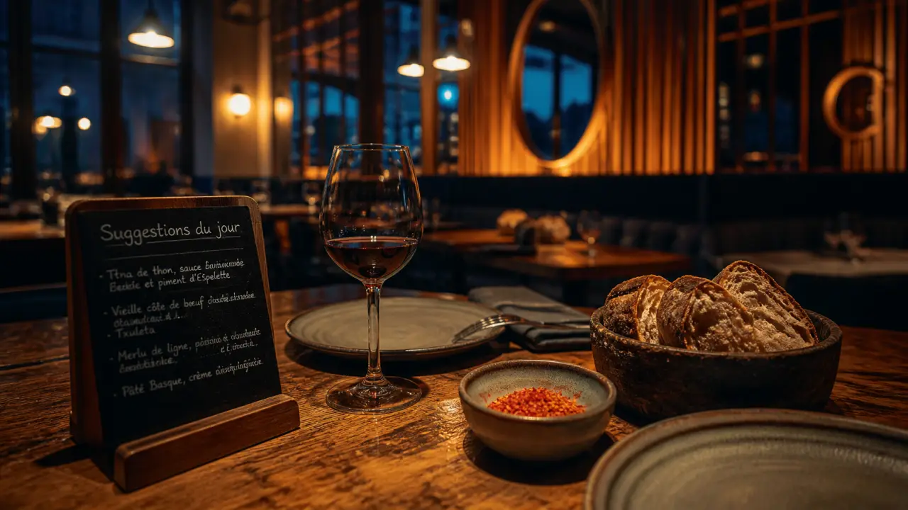 Conde nast biarritz restaurants : table chic basque, assiettes et ardoise