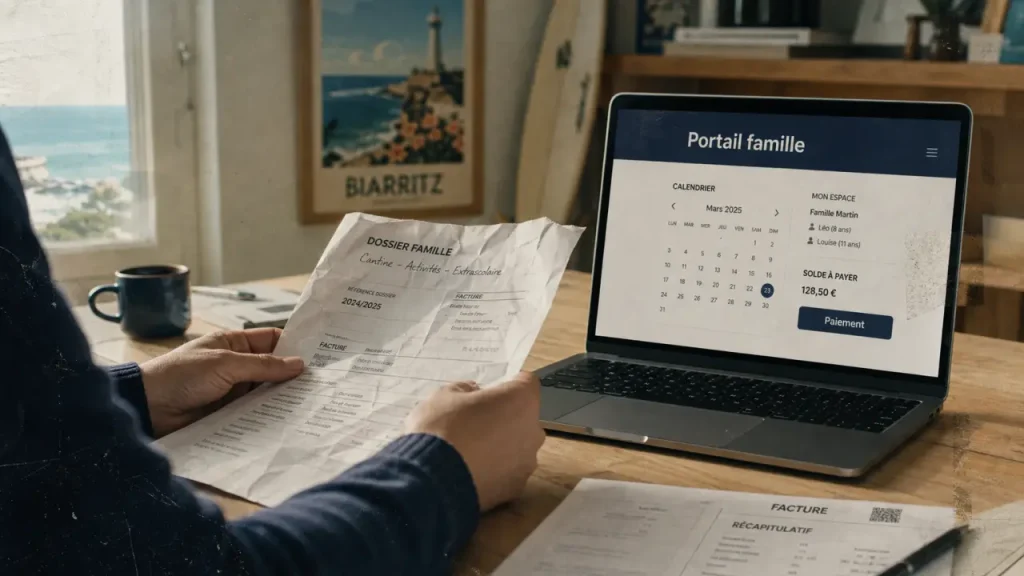 Espace famille Biarritz : portail famille pour paiement cantine et périscolaire