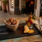 Halles de Biarritz restaurants : carte courte et chipirons au comptoir