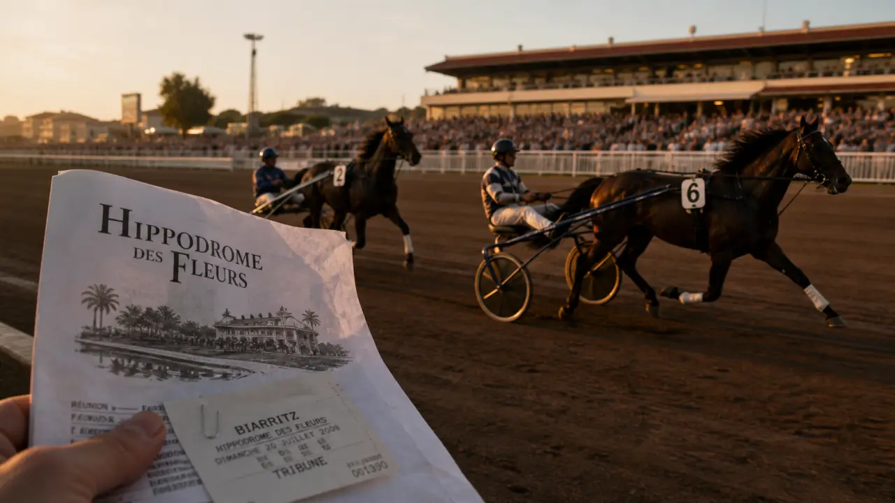 Hippodrome biarritz, trot de soirée à la golden hour