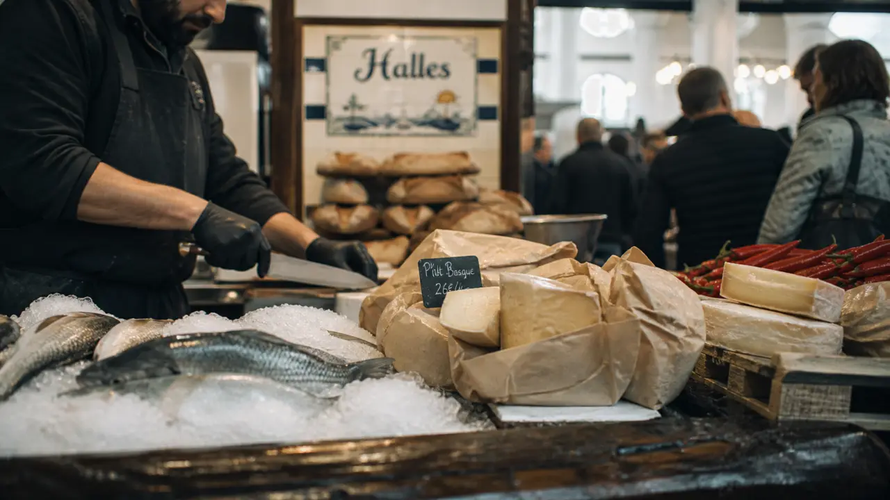 Marché biarritz : halles du matin, poissons et fromages
