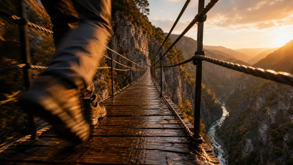 Pont suspendu pays basque : passerelle d’Holzarte, 180 m de vide
