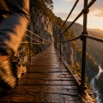 Pont suspendu pays basque : passerelle d’Holzarte, 180 m de vide