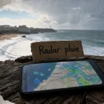 Radar pluie biarritz sur smartphone pour lire les averses
