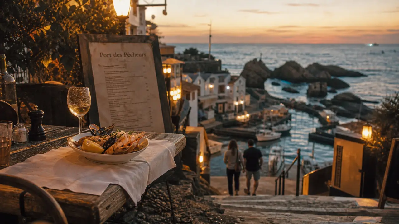 Table en terrasse au Port des Pêcheurs biarritz, restaurants port des pecheurs biarritz, vue sur l’Atlantique