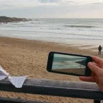 webcam bidart centre : plage, marée et houle en direct