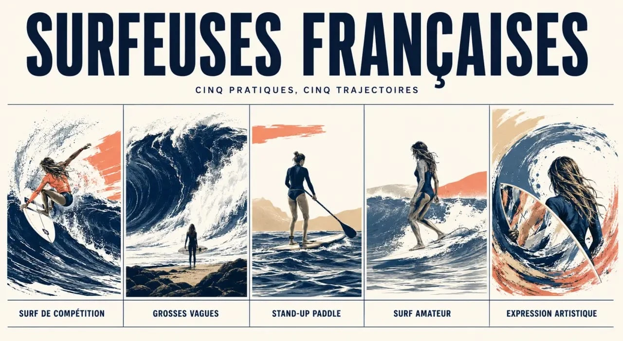 Surfeuses françaises et diversité des disciplines du surf féminin