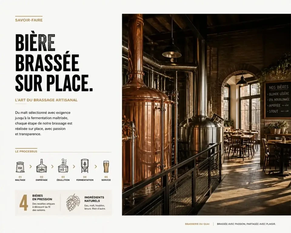Salle de brassage du Bob's Beer Brewpub à Anglet avec ses cuves artisanales