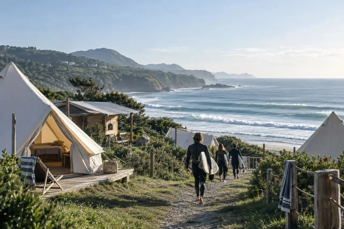 Camping surf au Pays basque près de l’océan Atlantique