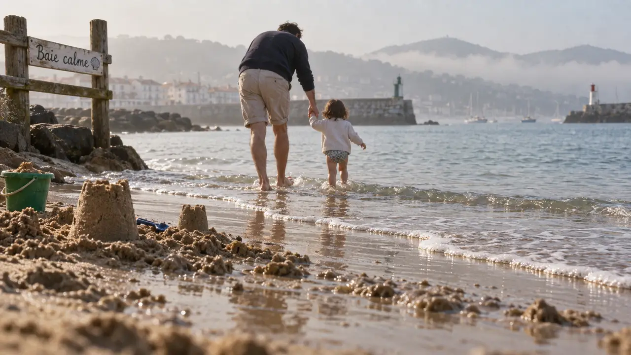 Plage sans vague pays basque à Saint-Jean-de-Luz, eau calme pour familles