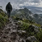 Randonnée Pays Basque les 3 Couronnes, sentier vers les crêtes rocheuses