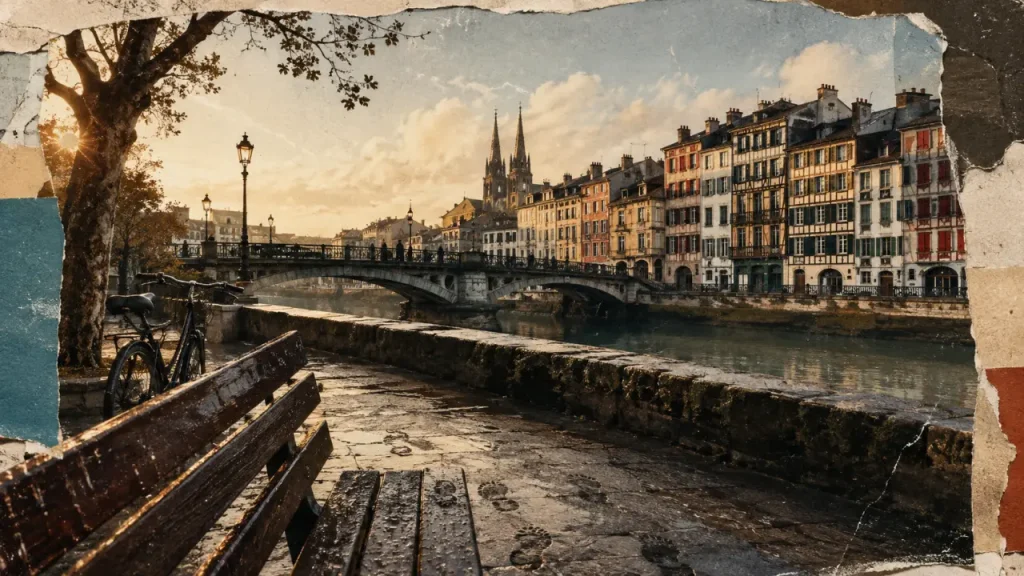Saint esprit bayonne : rive droite, gare et immeubles près de l’Adour