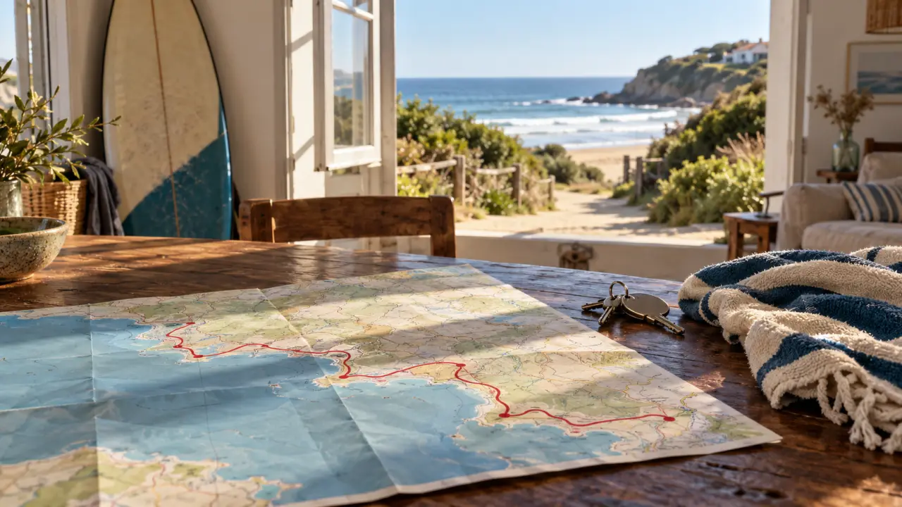 Location vacances Bidart : plage à pied depuis la terrasse