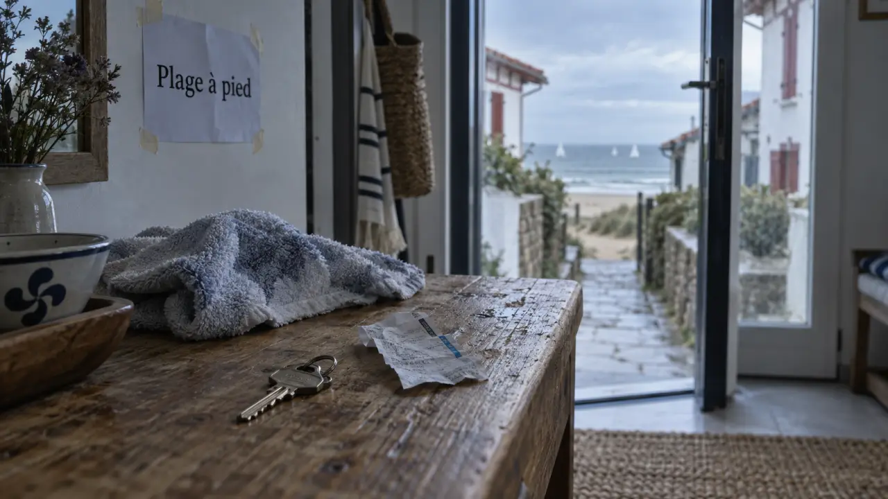 Location vacances pays basque à la plage : clé, plage à pied, vue mer