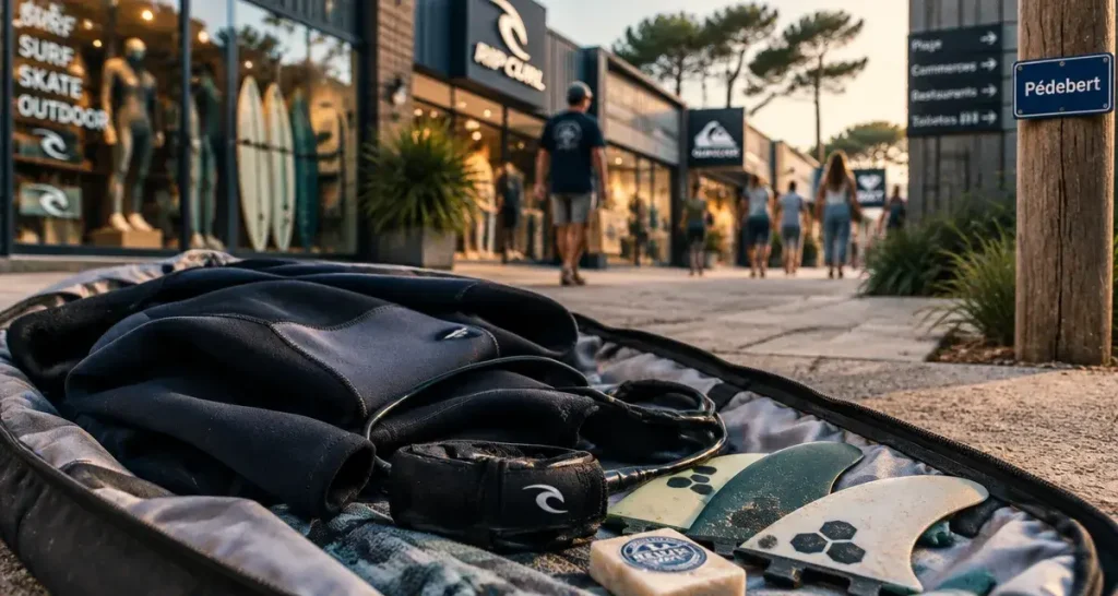 Magasin usine surf pays basque Pédebert à Hossegor, combinaisons et équipements